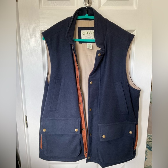 Orvis Jackets & Coats Orvis Navy Wool Vest Poshmark